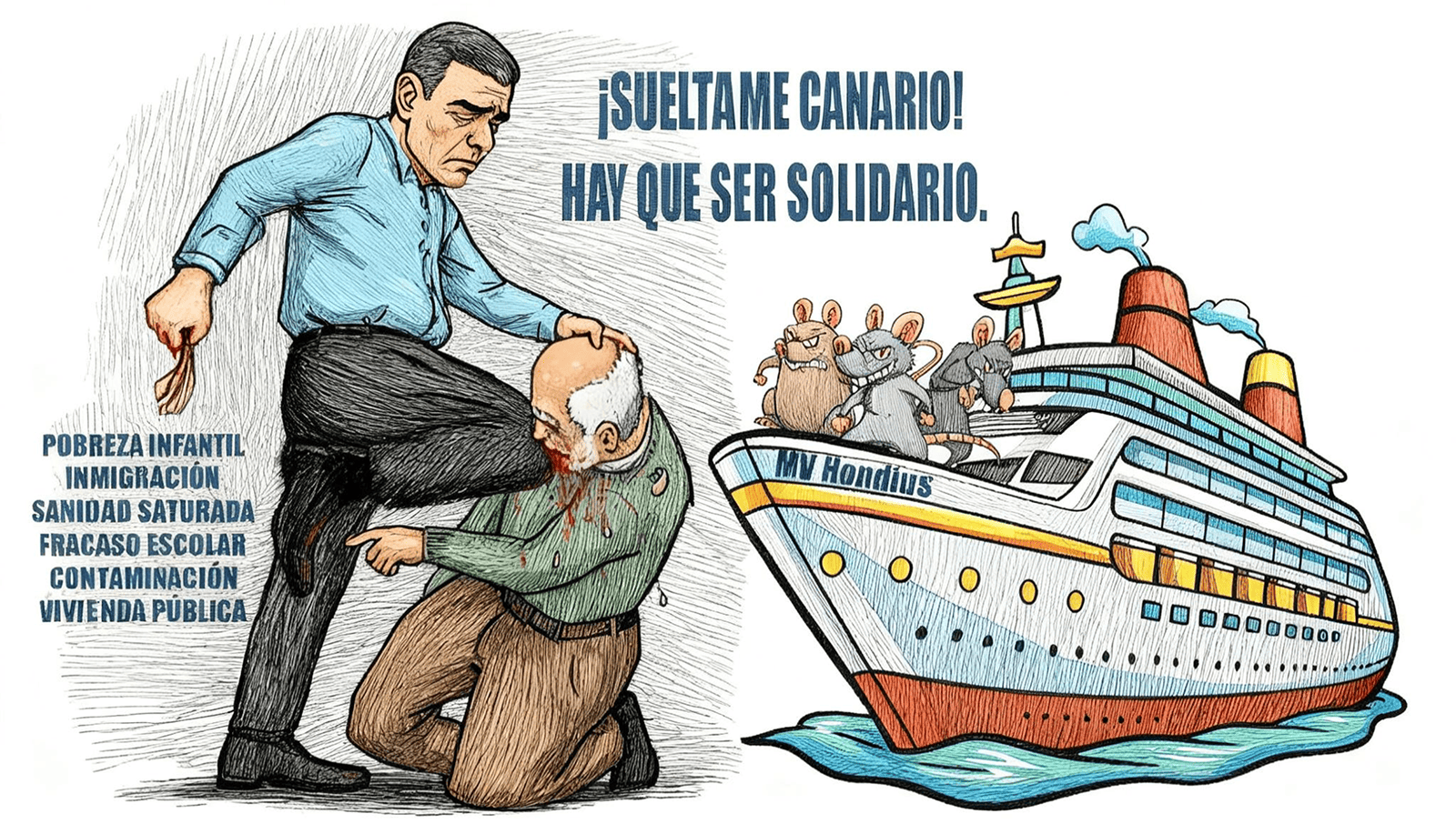 Canarias: el vertedero solidario de Sánchez (ahora con hantavirus de regalo)