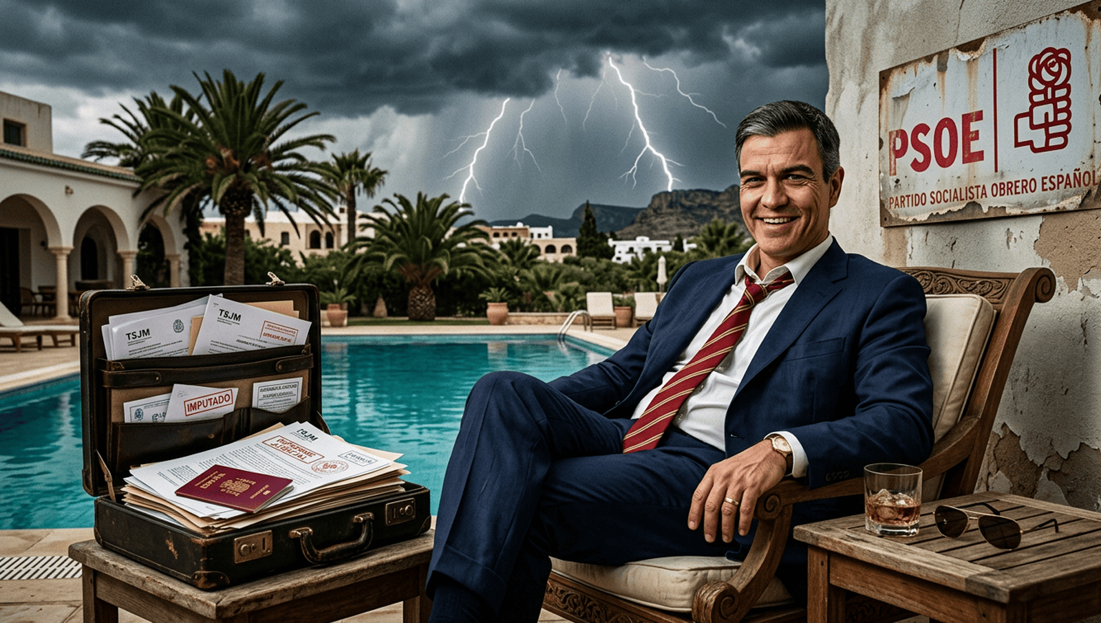 “De la Moncloa a Hammamet: Sánchez, el Craxi que aún no ha cogido el vuelo (pero ya tiene la maleta llena de imputados)”