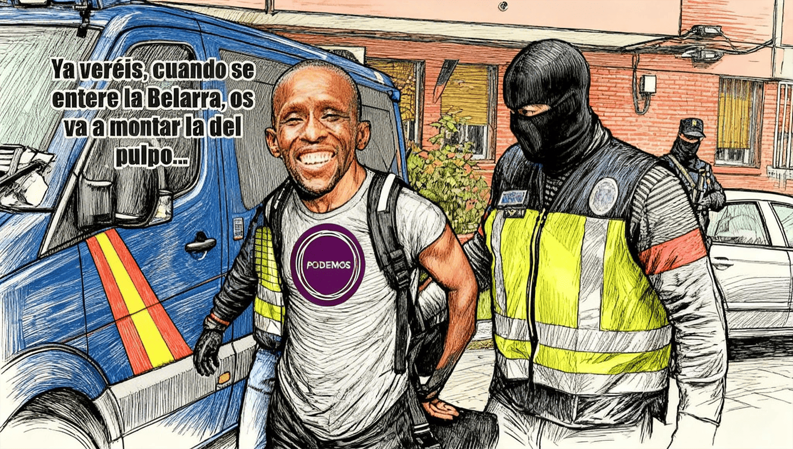 El “militante” que vende mantas por la mañana y carga contra la policía por la noche