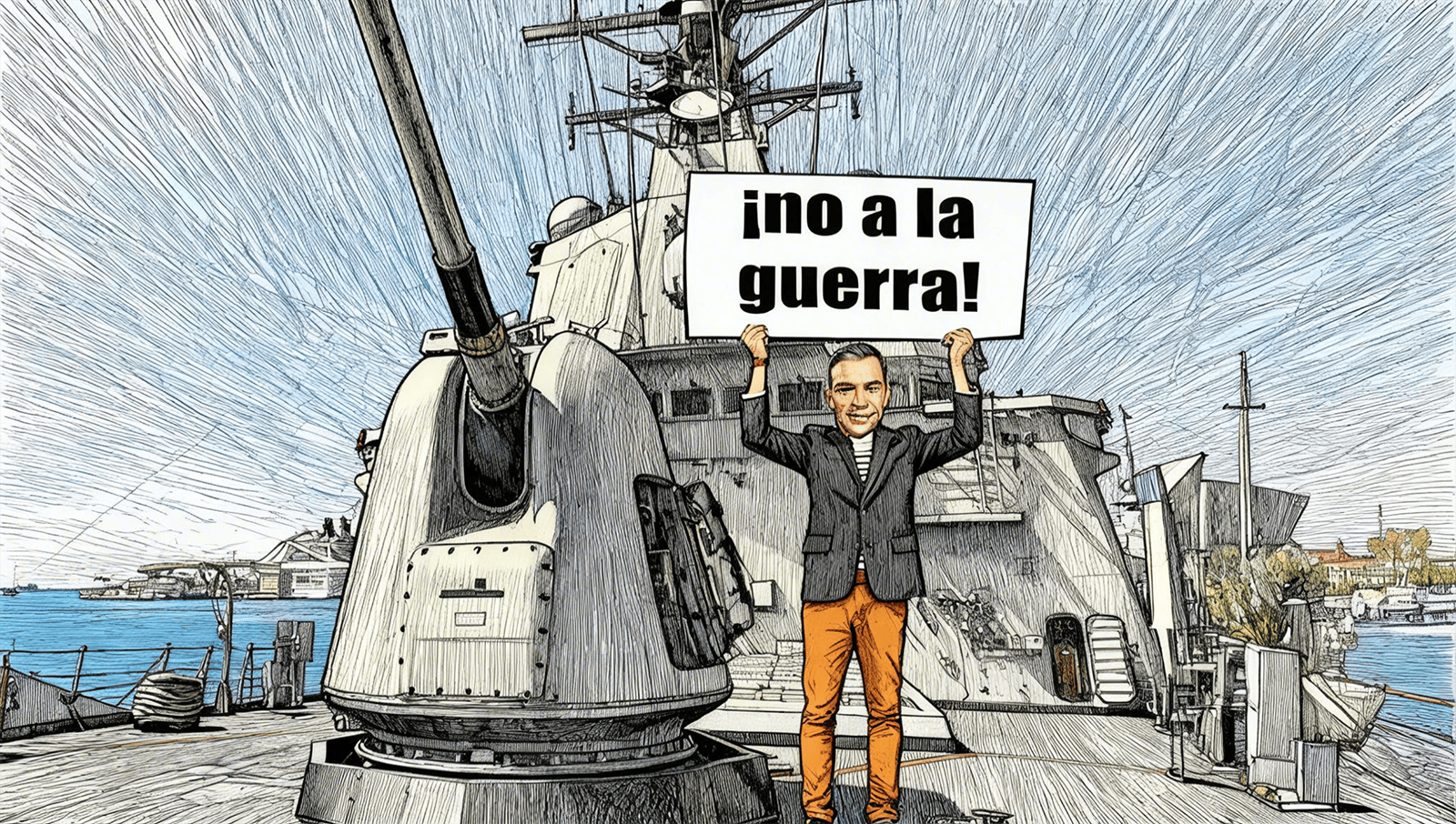 El «no a la guerra» de Sánchez: enviar la fragata más avanzada a las puertas de Oriente Próximo mientras proclama su compromiso con la paz