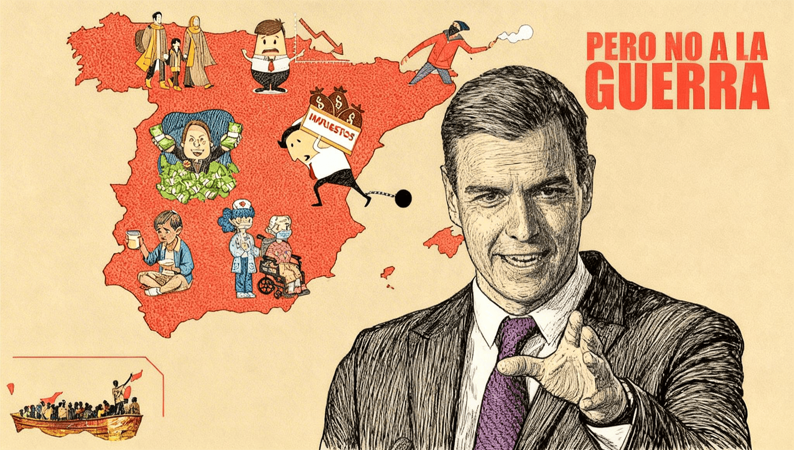 El pacifismo de salón y la España que se desangra: Sánchez, entre misiles y olvidos