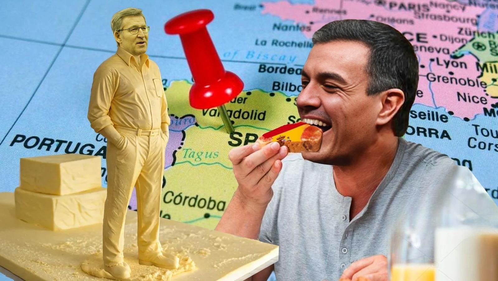 Feijóo, el ‘Hombre Mantequilla’: una oposición de chiste mientras Sánchez incendia el país (y él se derrite)