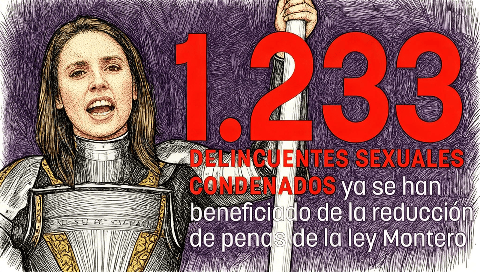 HOY, 8 DE MARZO: IRENE MONTERO DESFILA MIENTRAS LOS VIOLADORES QUE LIBERÓ CELEBRAN EL DÍA DE LA MUJER DESDE SU CASA