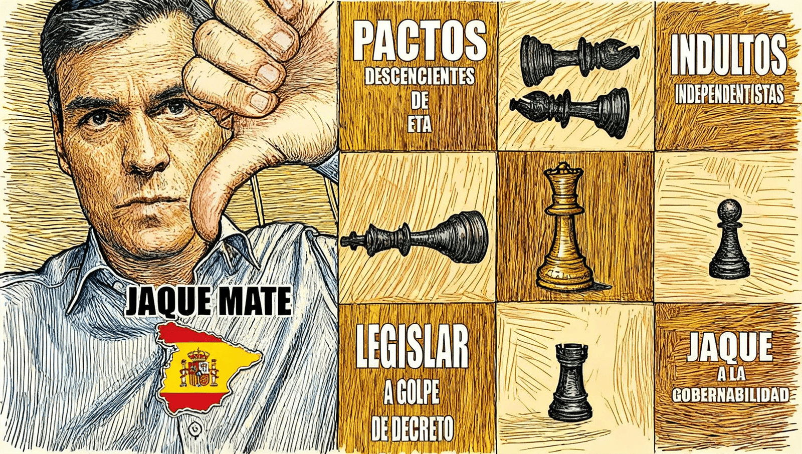 Jaque al decoro: treinta policías para un presidente que ya no distingue el tablero de la ficción