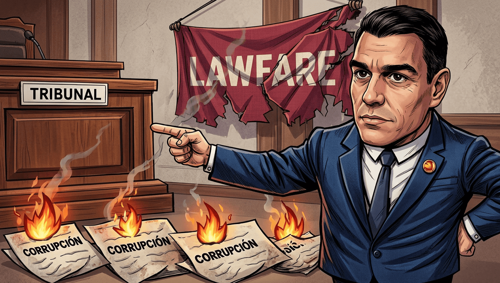 “Lawfare” o la coartada perfecta: cuando el podrido partido socialista se disfraza de complot universal