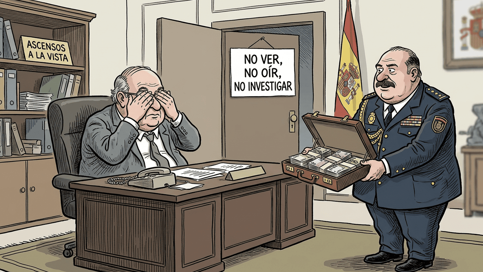 «No hay pruebas… pero sí ascensos»: El ministerio de la vista gorda