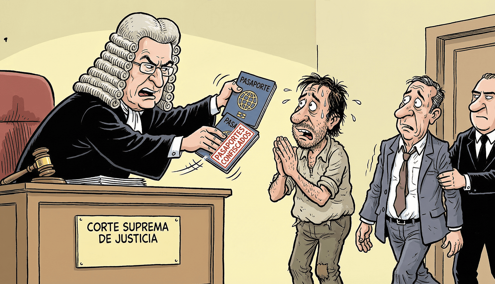 Pasaporte retirado y piso de lujo