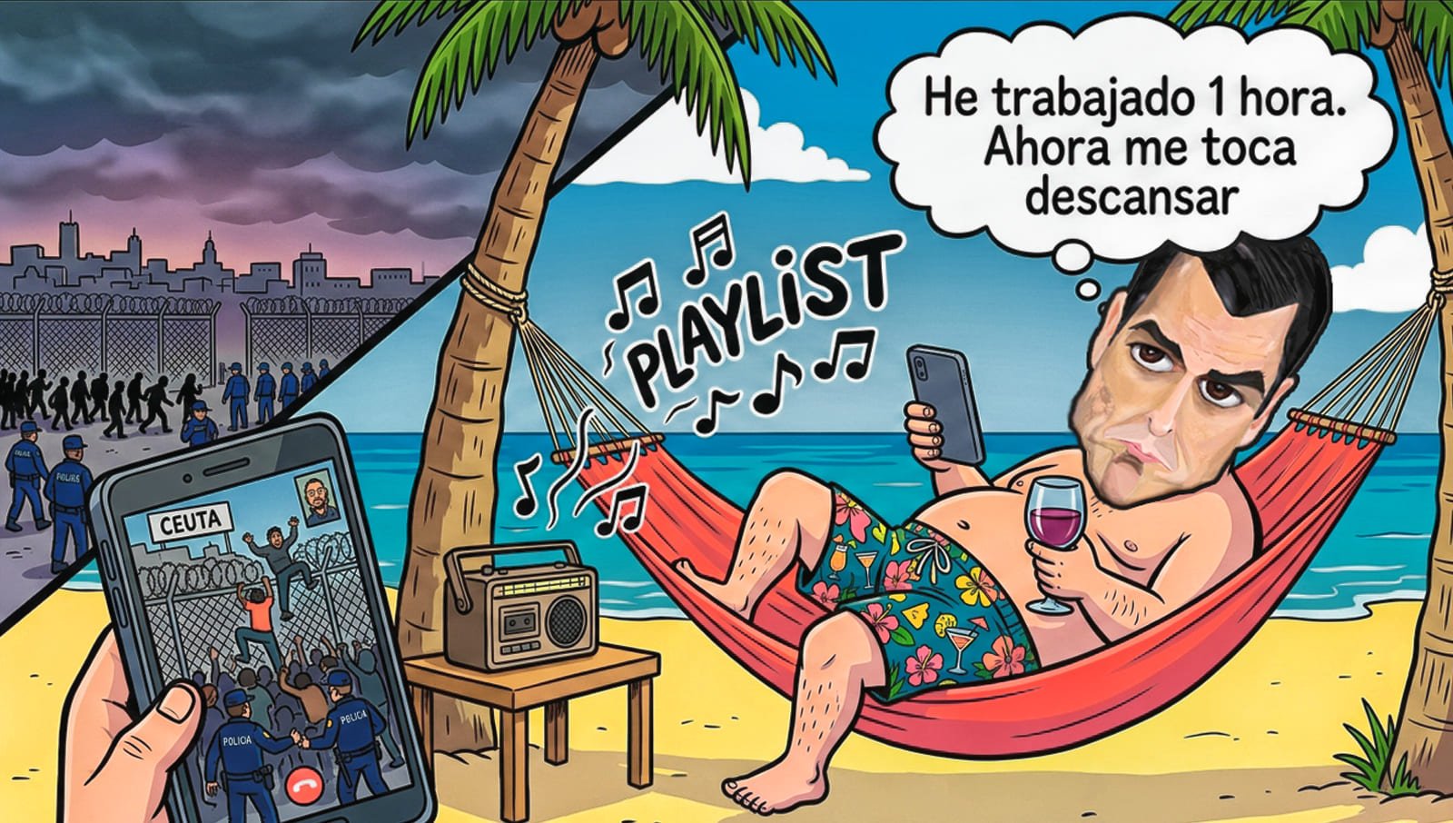 Pedro Sánchez: El presidente tumbona que goberno con el alma en la playlist y el cuerpo en la hamaca