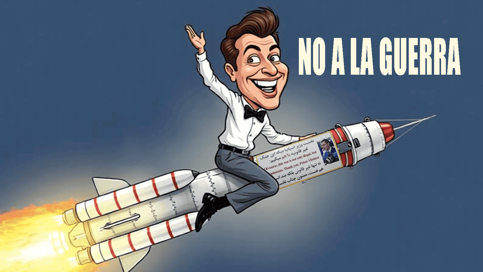 Sánchez, Premio Nobel de la Hipocresía: vende explosivos a Irán mientras llora por la paz