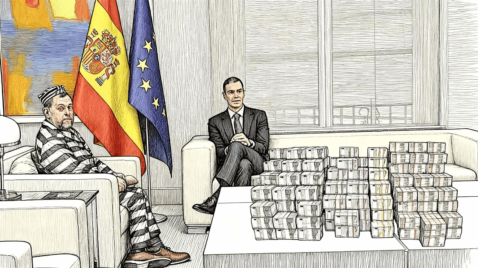 Sánchez subasta la igualdad territorial: 4.700 millones por un abrazo con el delincuente Junqueras