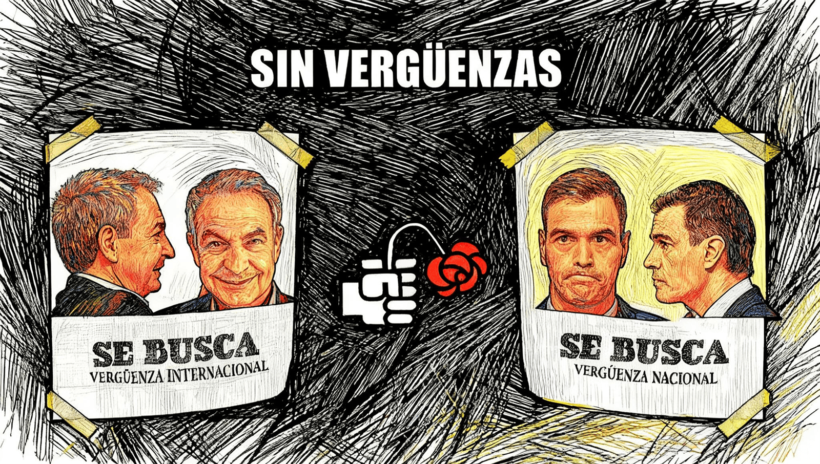 Zapatero y Sánchez, la vergüenza internacional y nacional, y el espejo roto del Sanchismo