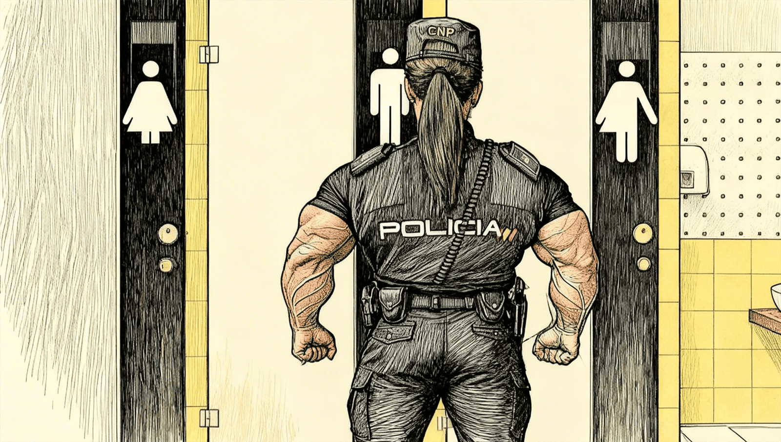¡Sorpaso en la comisaría! El agente más «dur@» de Palma ahora quiere ser ‘Mari Carmen’… y el vestuario femenino es el nuevo campo de batalla (o de almejas)